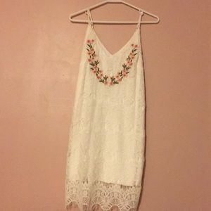 White flowy dress